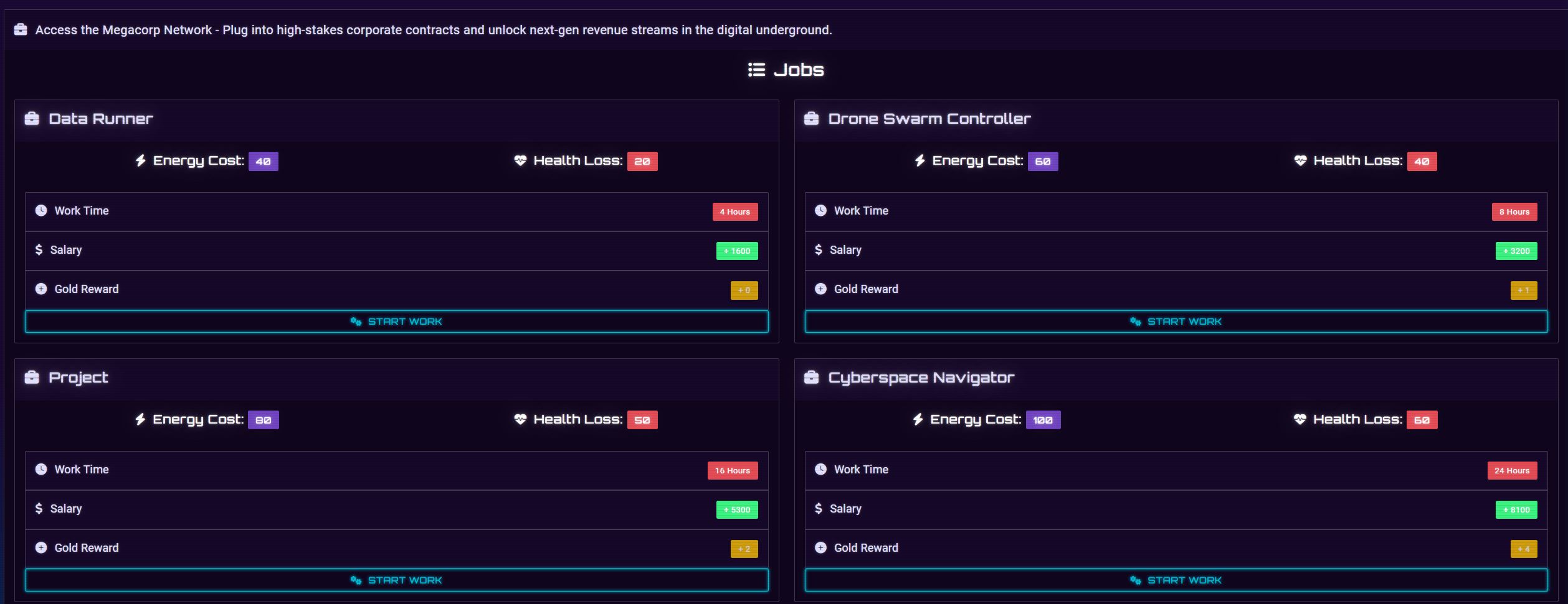 Jobs Interface