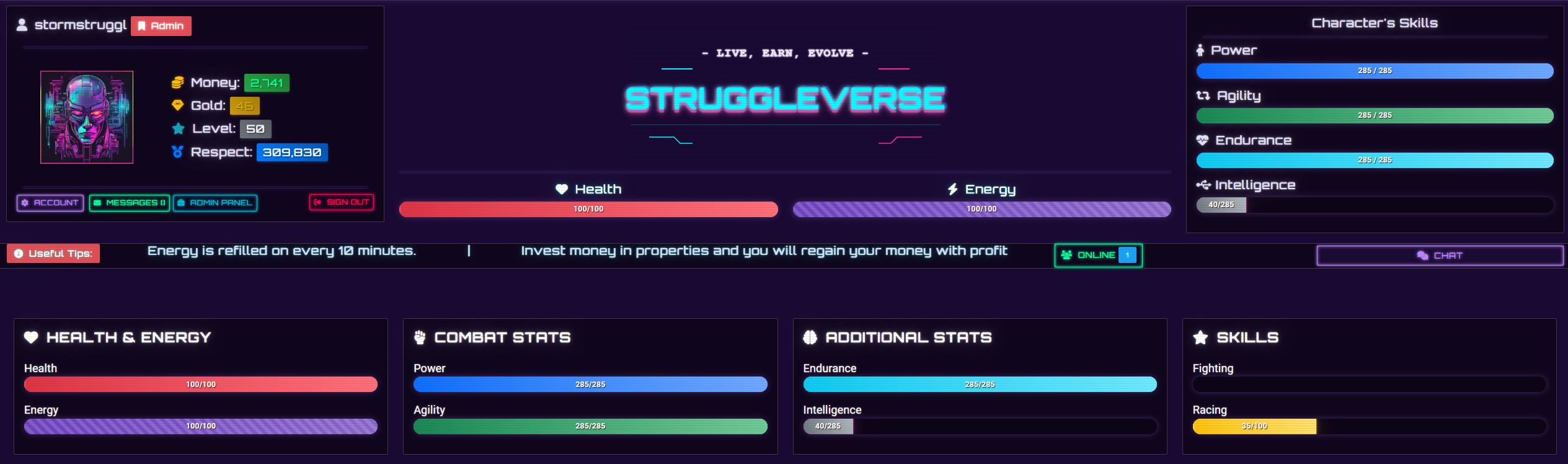 Player Profile Section